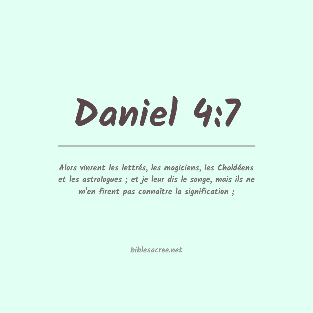 Daniel - 4:7