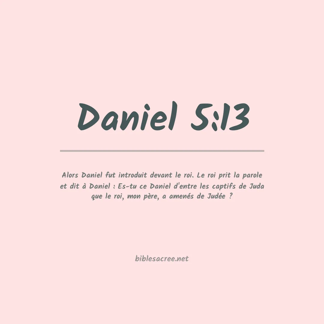 Daniel - 5:13