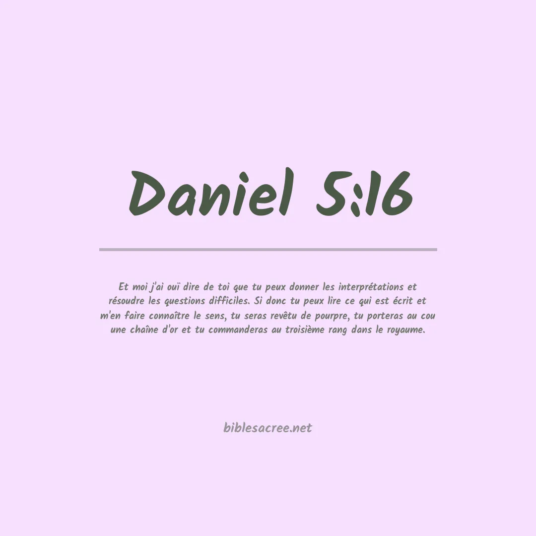 Daniel - 5:16