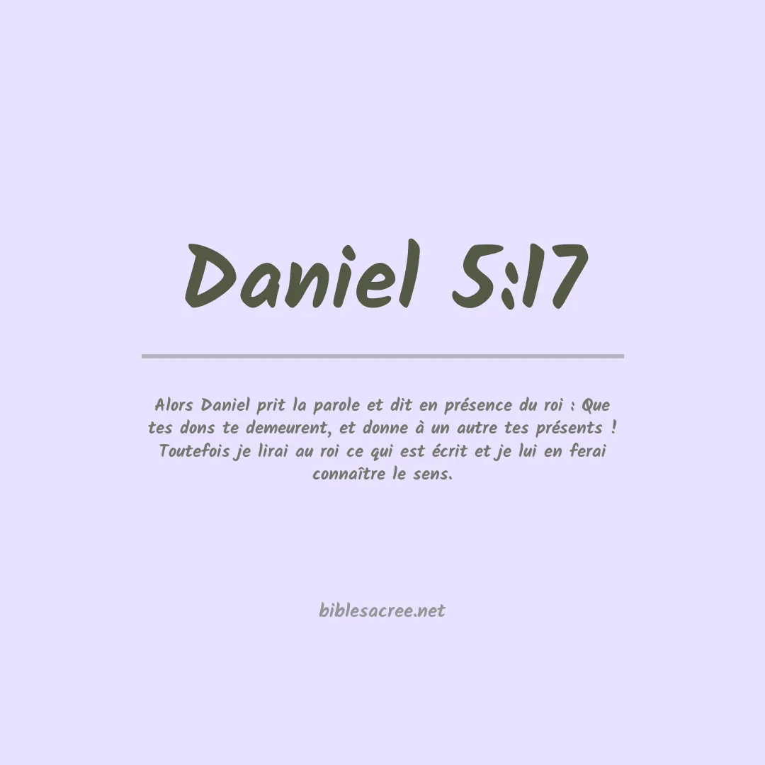 Daniel - 5:17