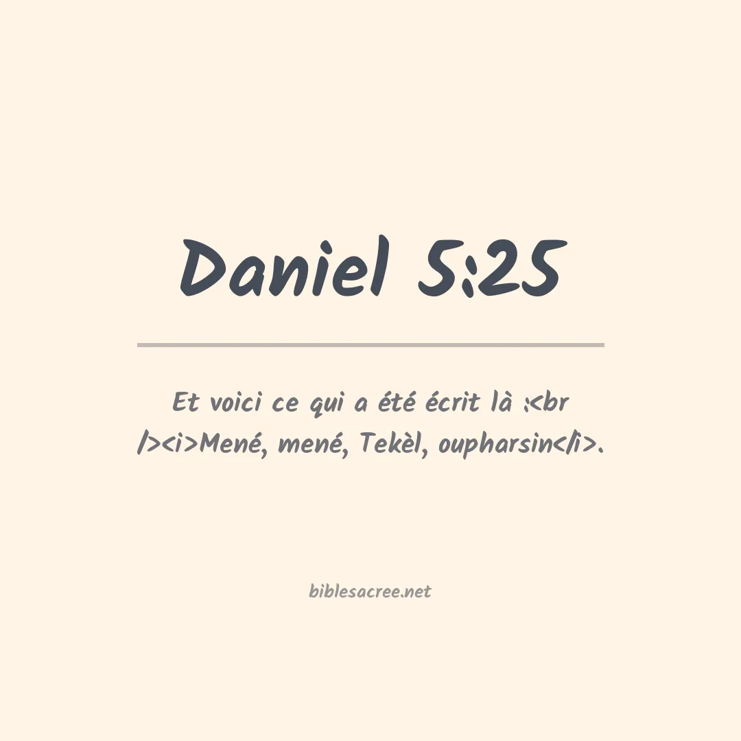 Daniel - 5:25