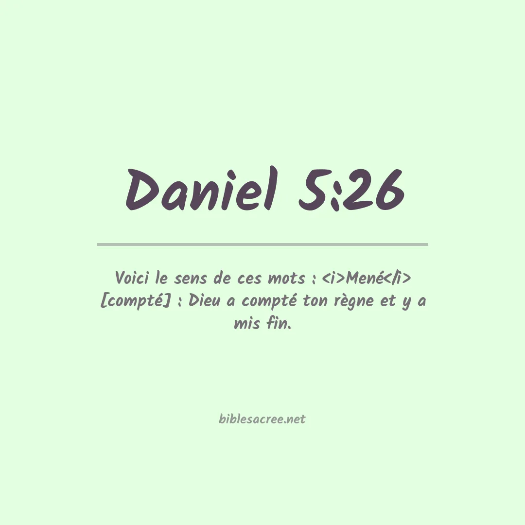 Daniel - 5:26