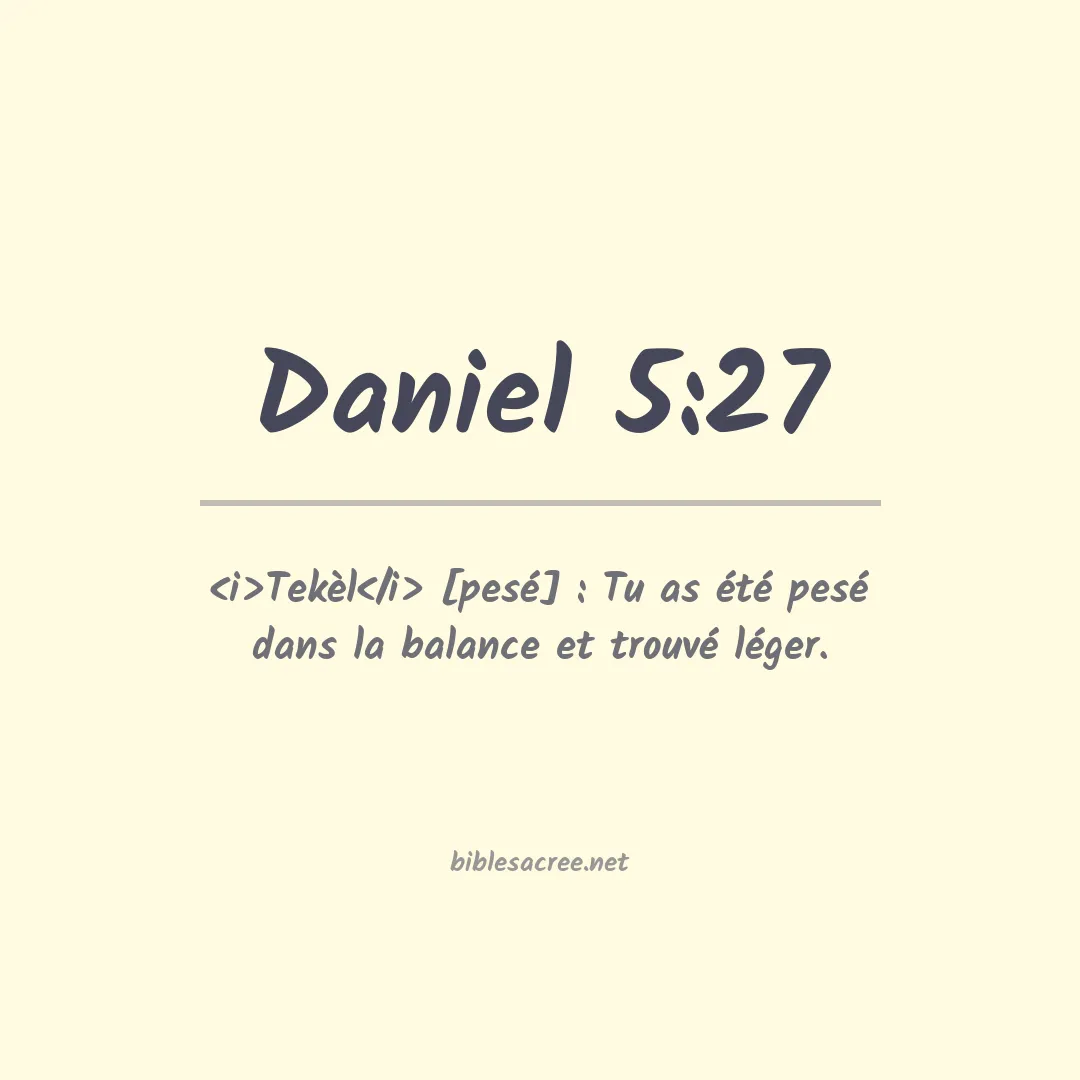 Daniel - 5:27