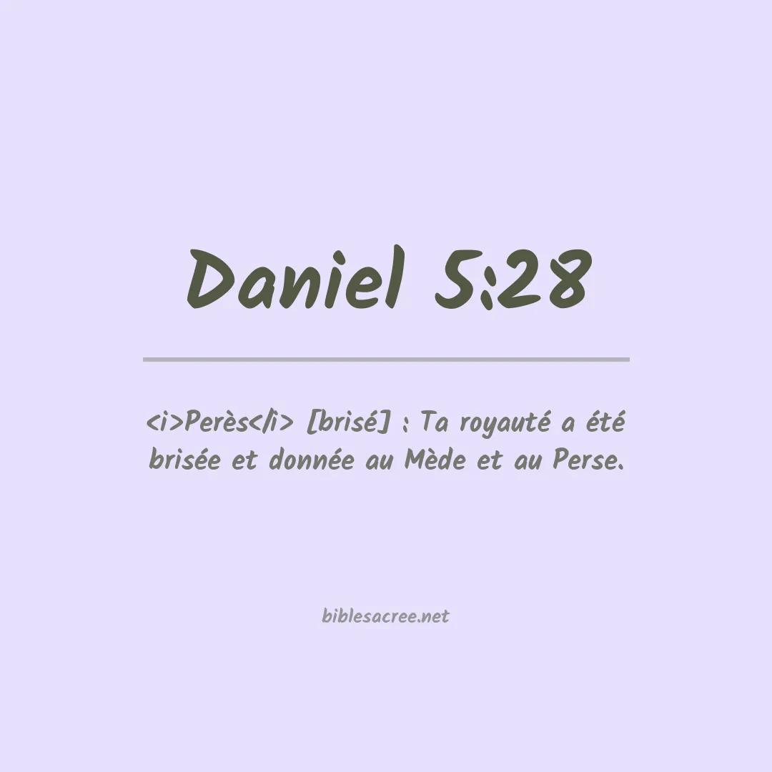 Daniel - 5:28