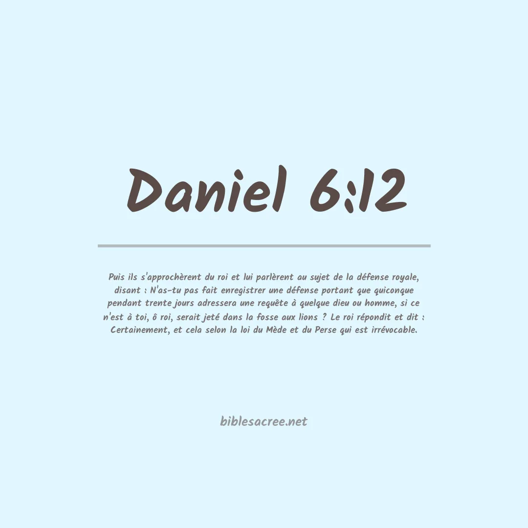 Daniel - 6:12