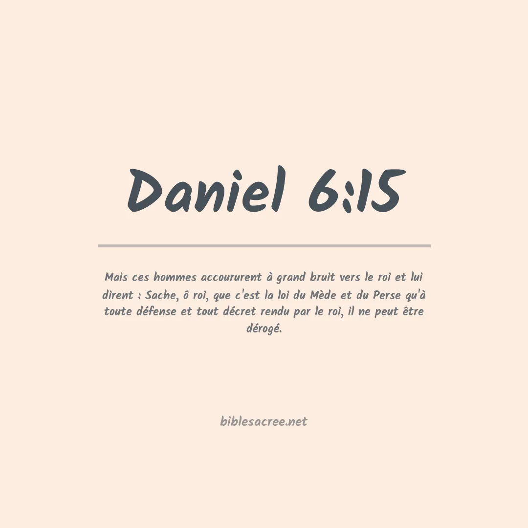 Daniel - 6:15