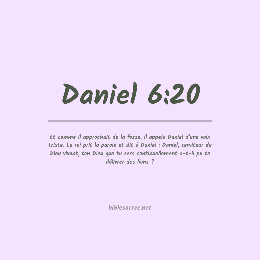 Daniel - 6:20