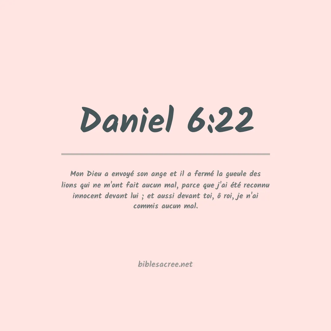 Daniel - 6:22