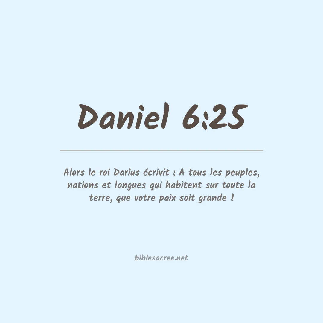 Daniel - 6:25