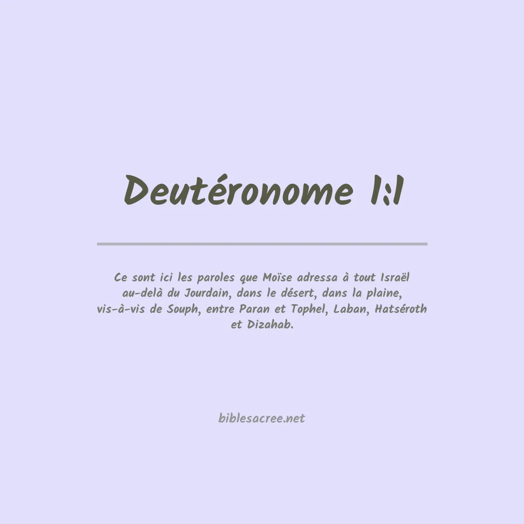 Deutéronome - 1:1