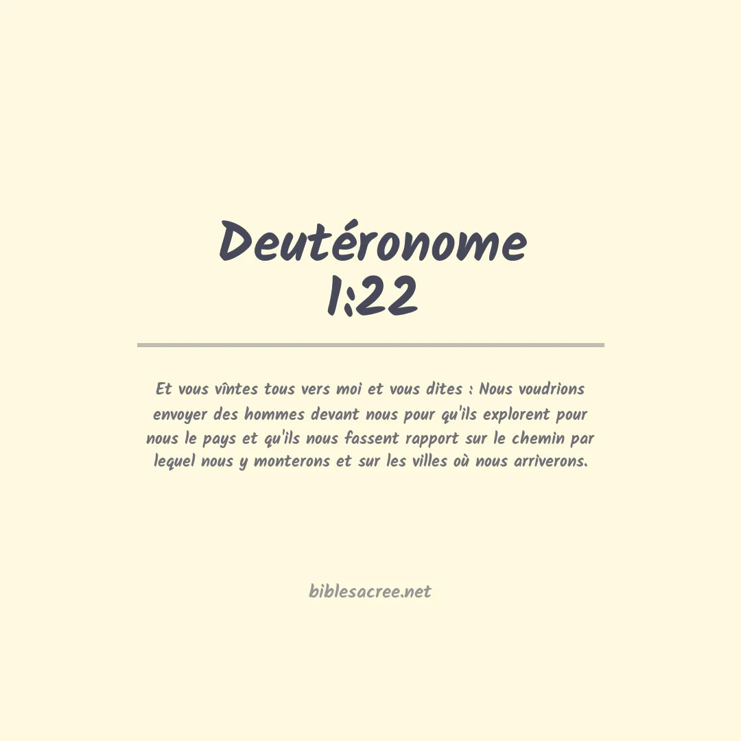 Deutéronome - 1:22