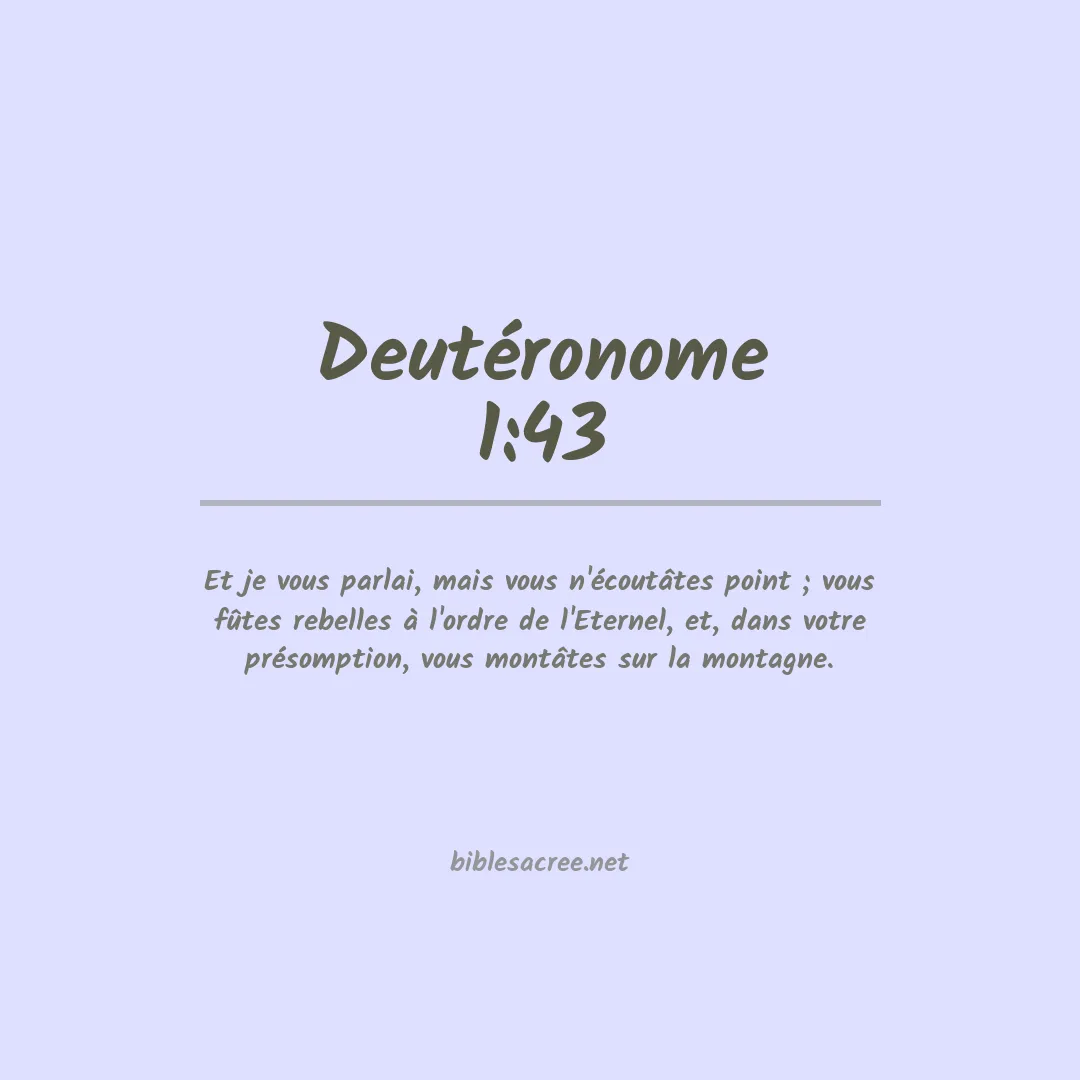 Deutéronome - 1:43