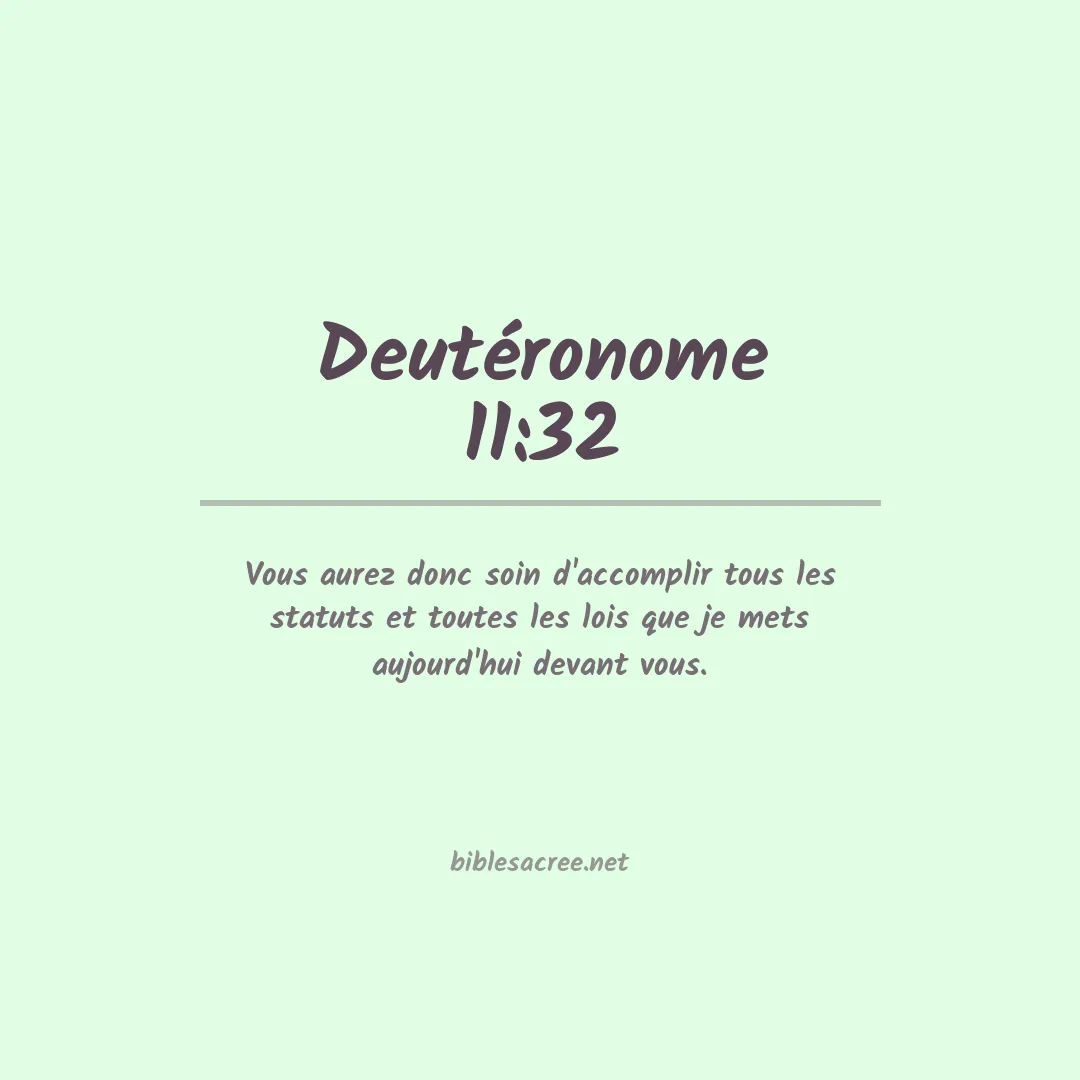 Deutéronome - 11:32