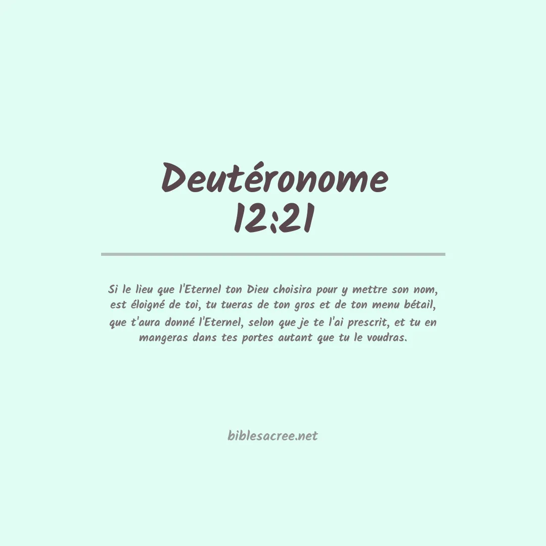Deutéronome - 12:21