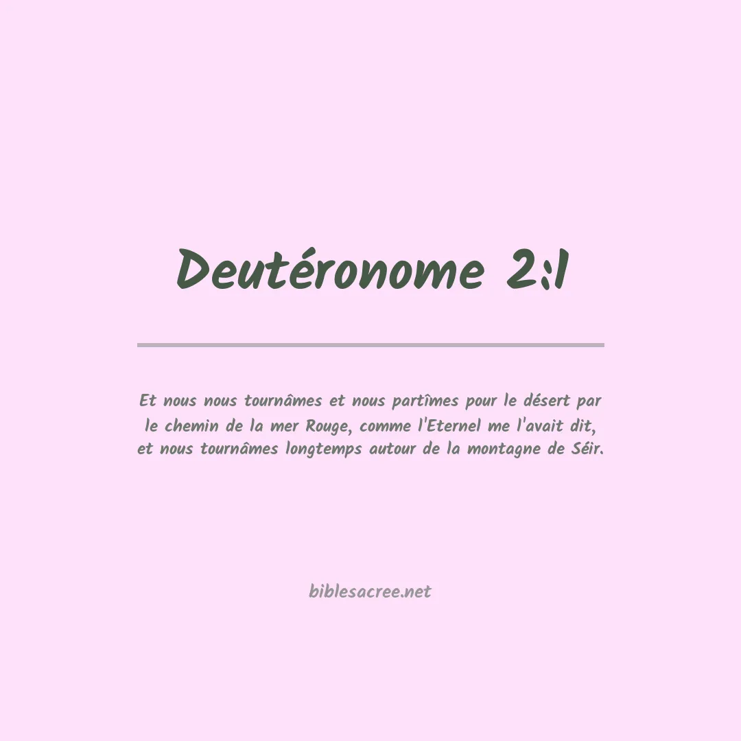 Deutéronome - 2:1