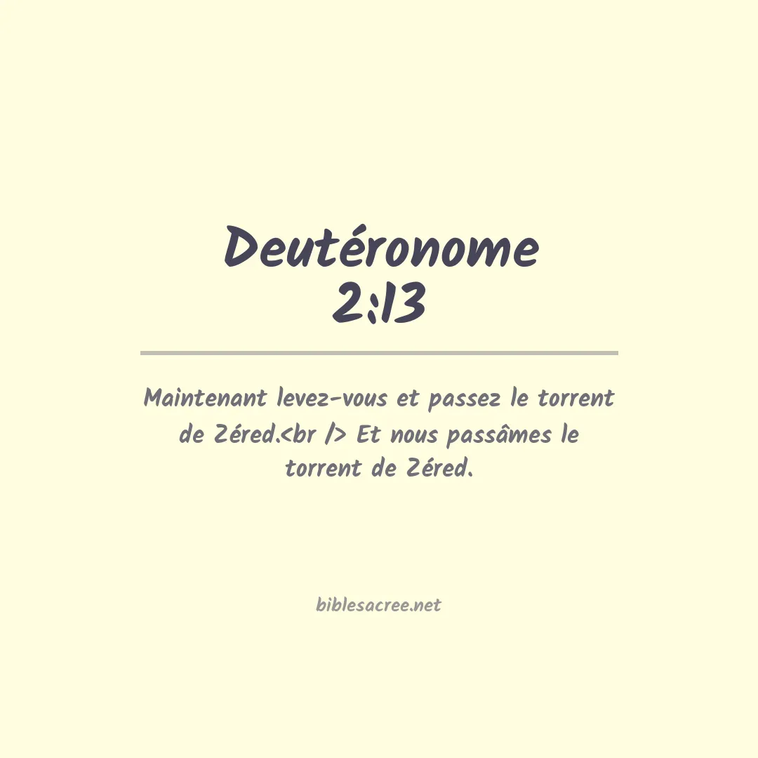 Deutéronome - 2:13