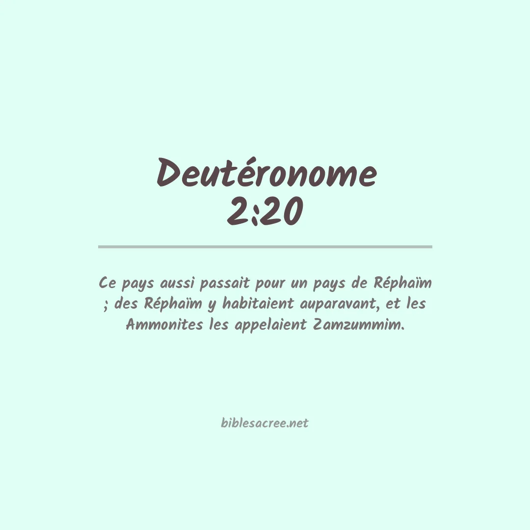 Deutéronome - 2:20