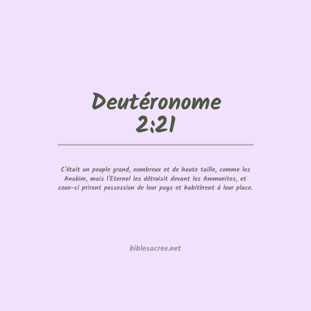 Deutéronome - 2:21