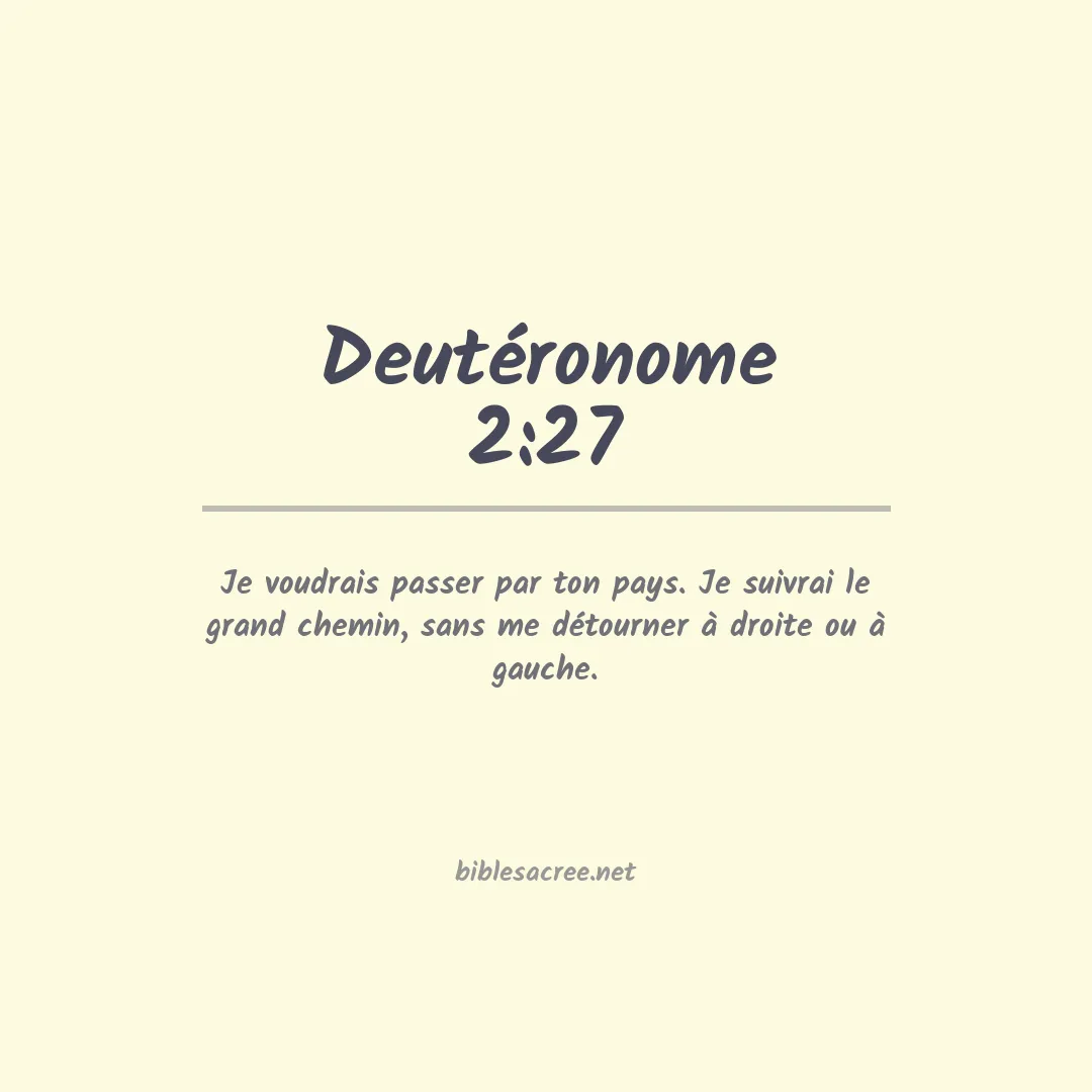 Deutéronome - 2:27