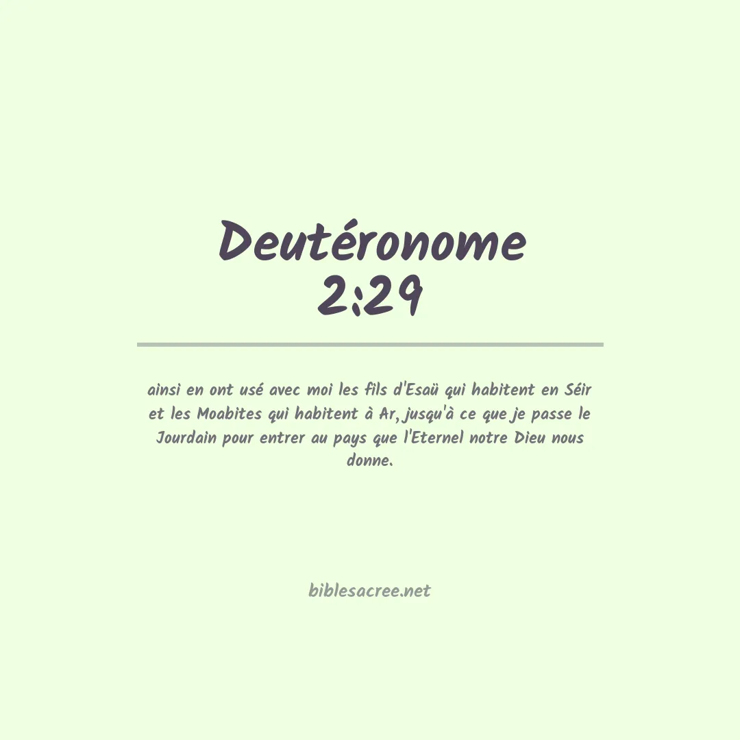 Deutéronome - 2:29