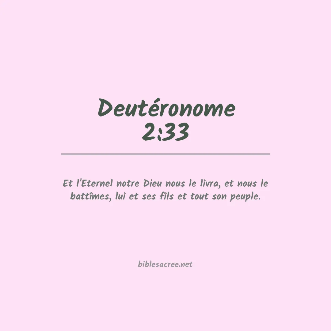 Deutéronome - 2:33