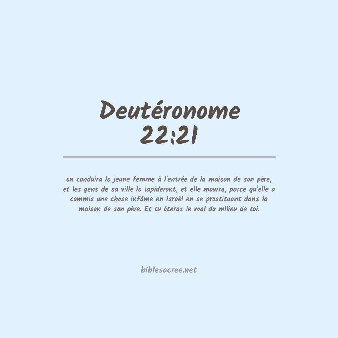 Deutéronome - 22:21