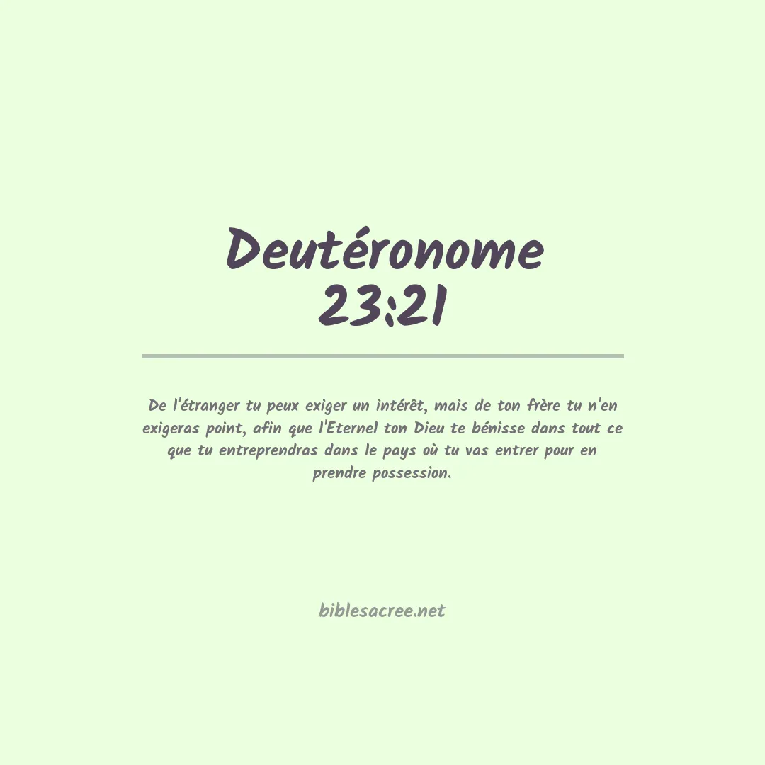 Deutéronome - 23:21