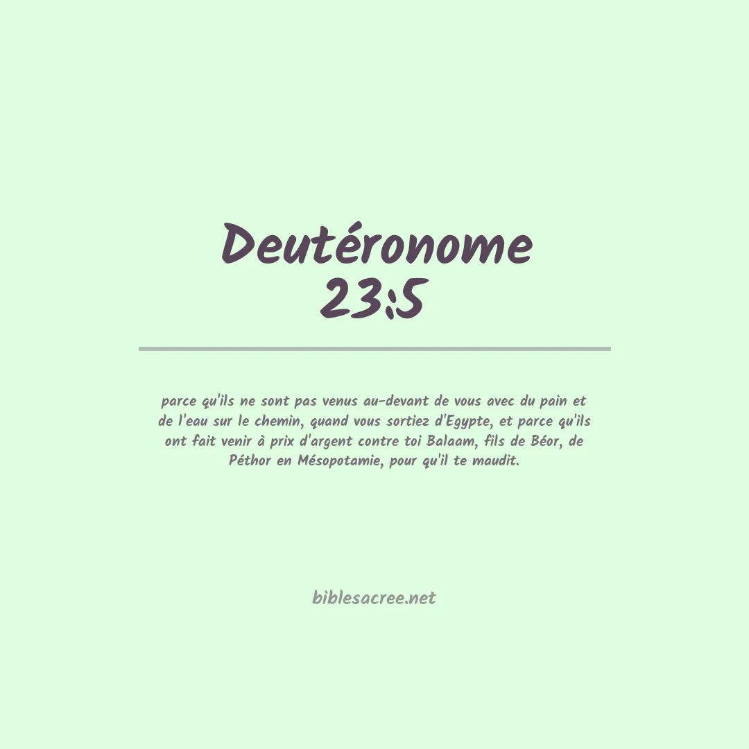 Deutéronome - 23:5
