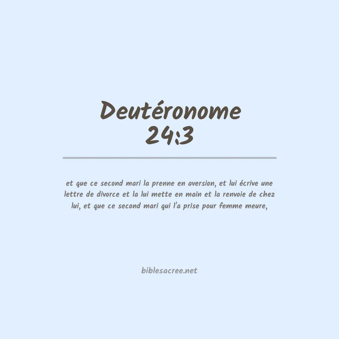 Deutéronome - 24:3