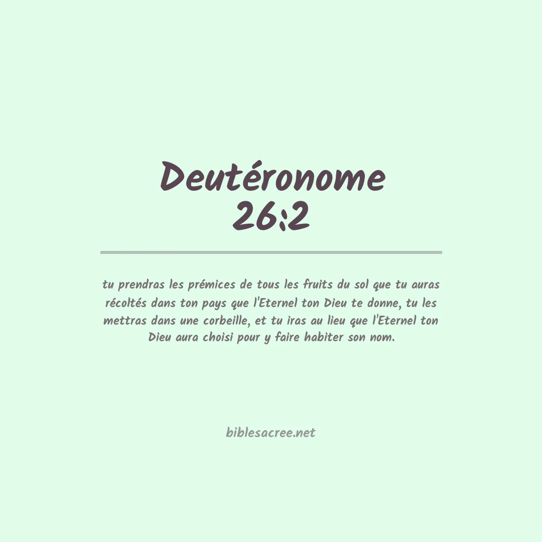 Deutéronome - 26:2