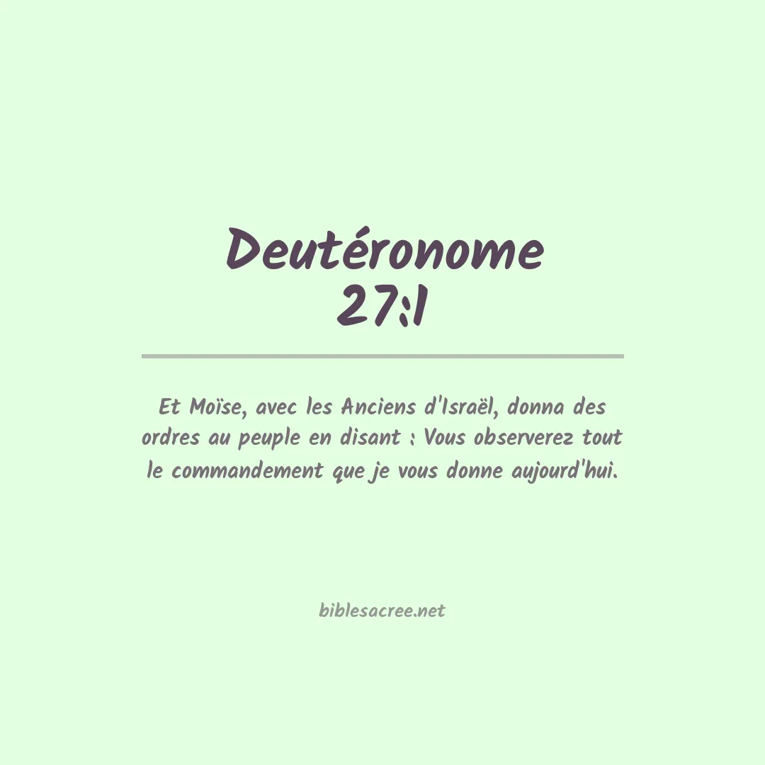 Deutéronome - 27:1