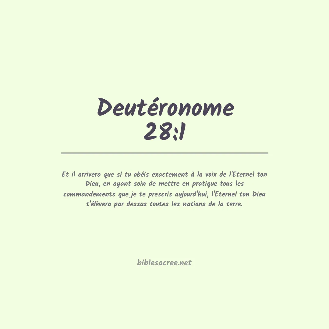 Deutéronome - 28:1