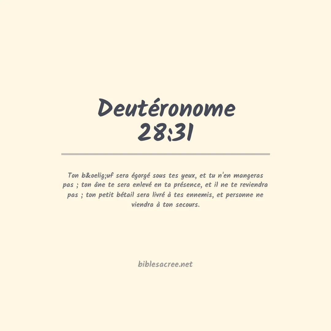 Deutéronome - 28:31