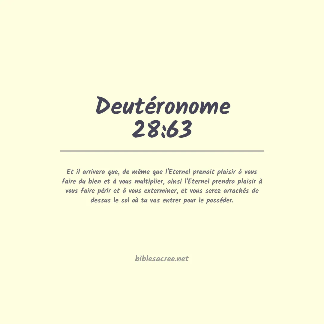 Deutéronome - 28:63