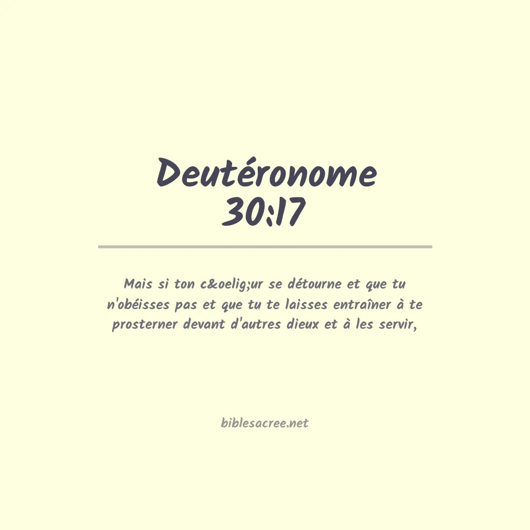 Deutéronome - 30:17