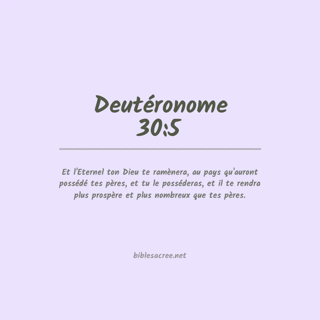 Deutéronome - 30:5