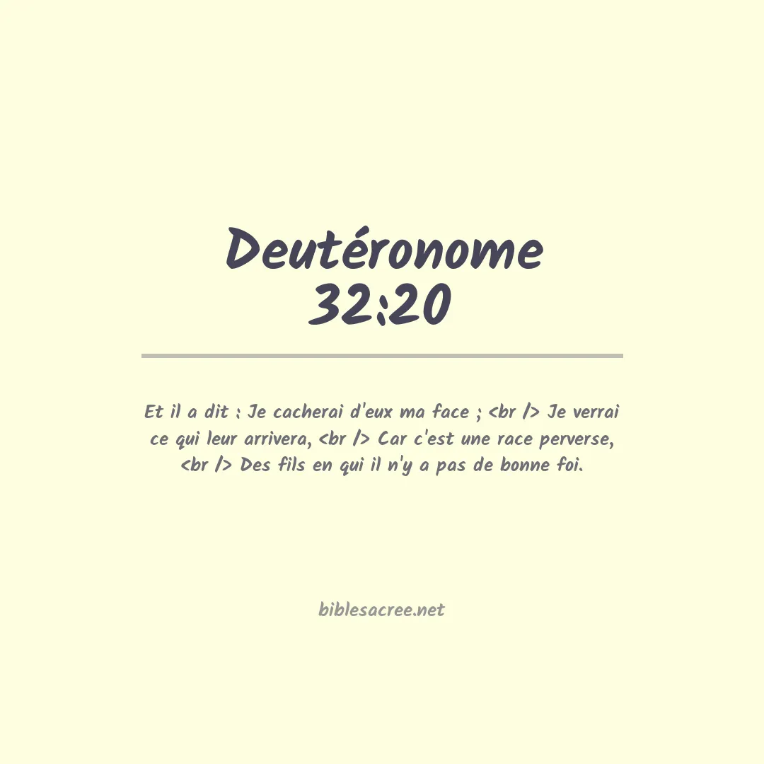 Deutéronome - 32:20
