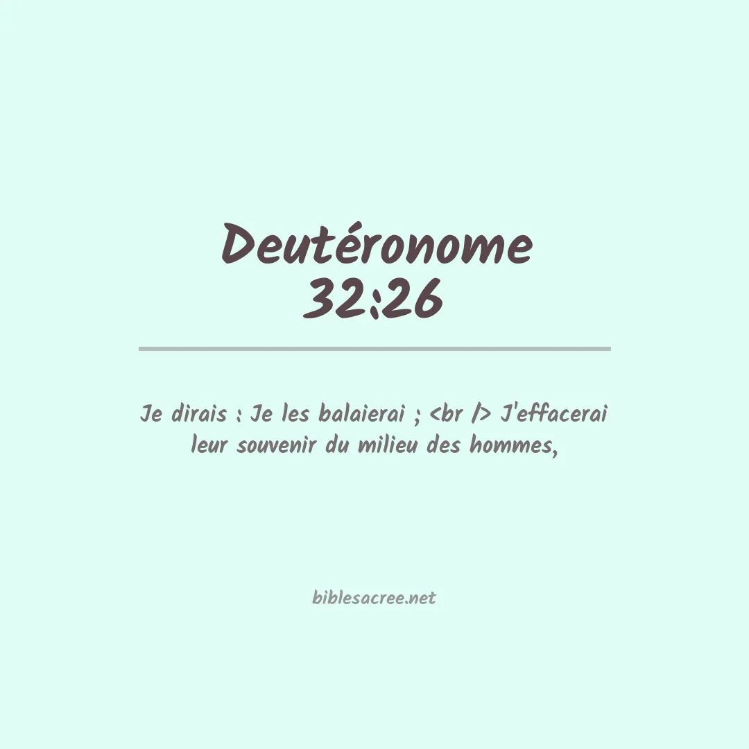 Deutéronome - 32:26