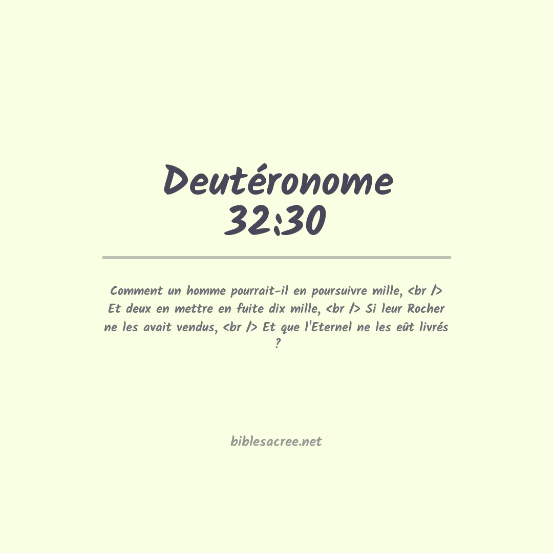 Deutéronome - 32:30