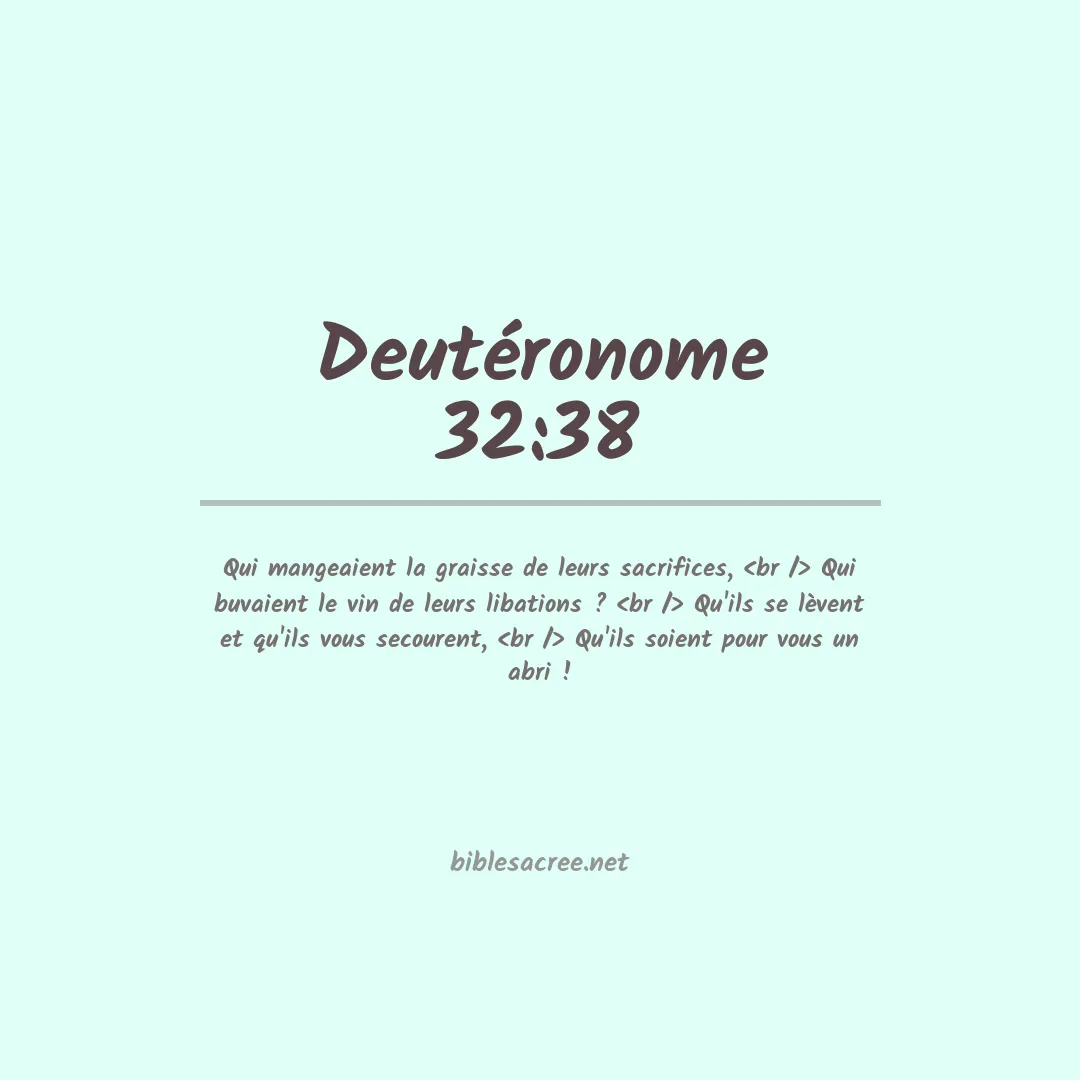 Deutéronome - 32:38