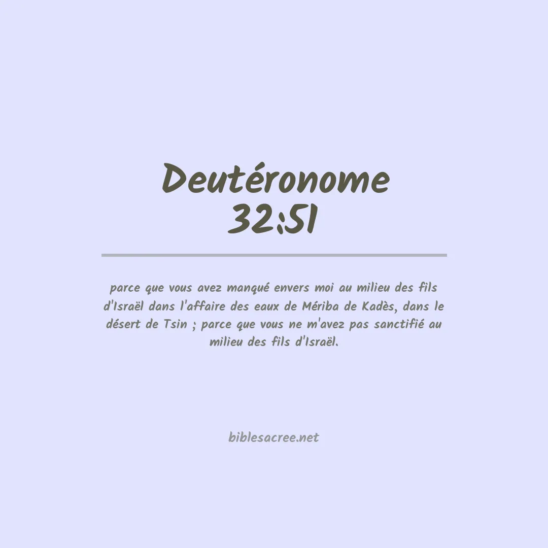 Deutéronome - 32:51