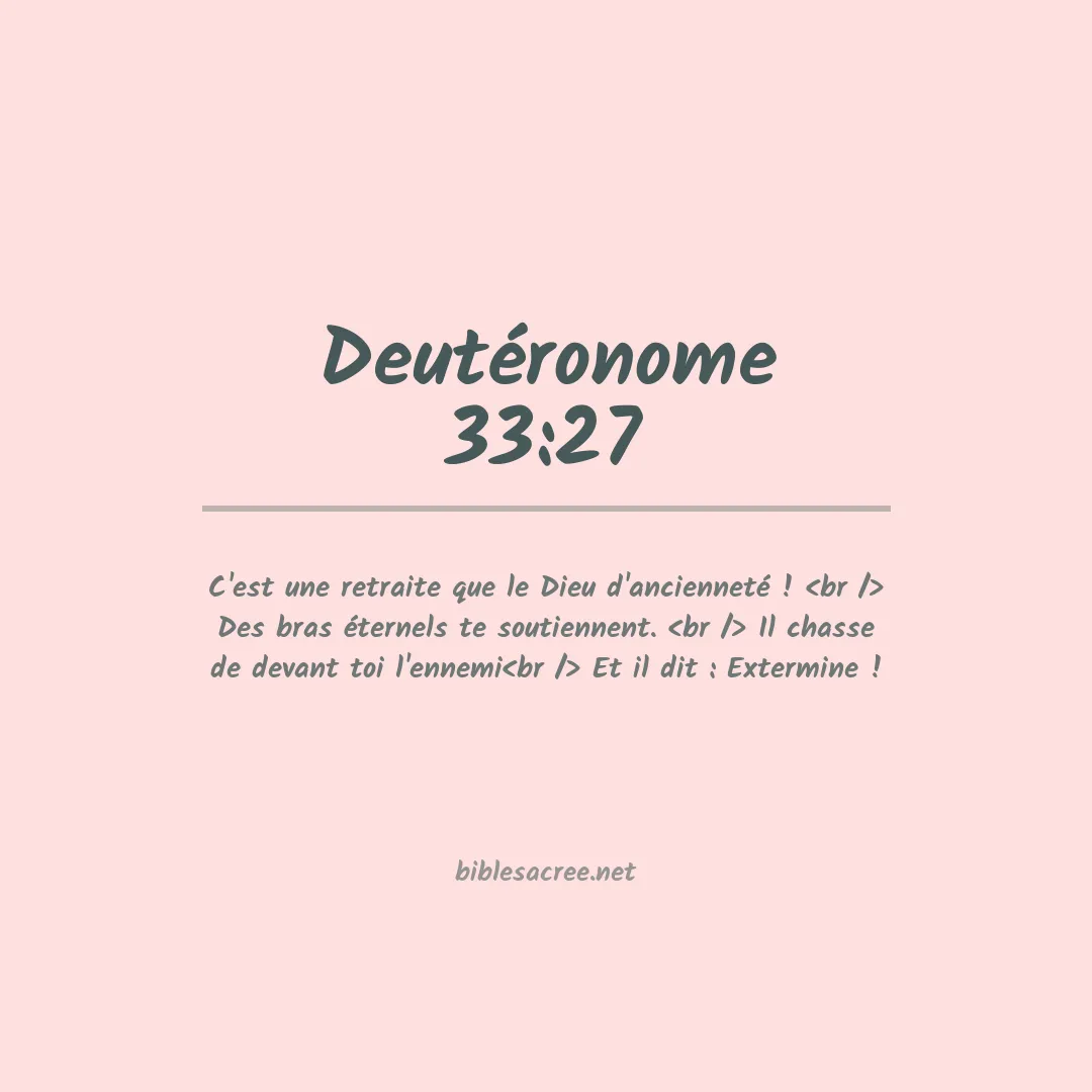 Deutéronome - 33:27