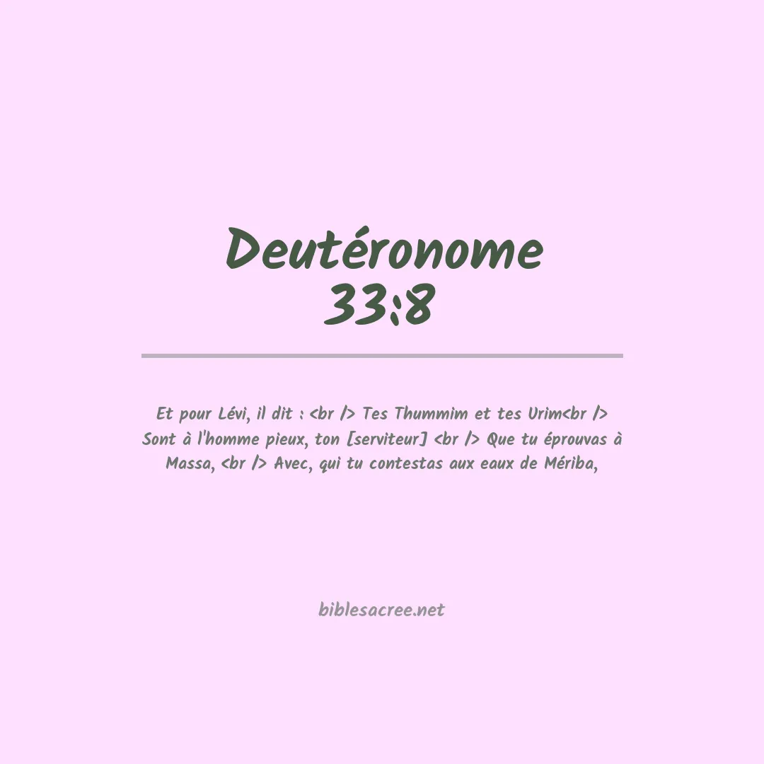 Deutéronome - 33:8