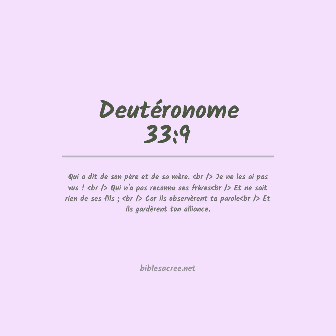 Deutéronome - 33:9