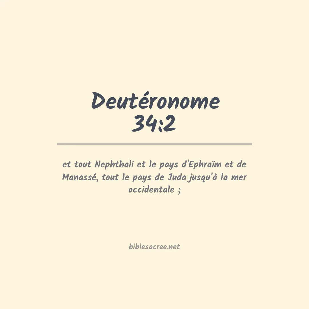 Deutéronome - 34:2