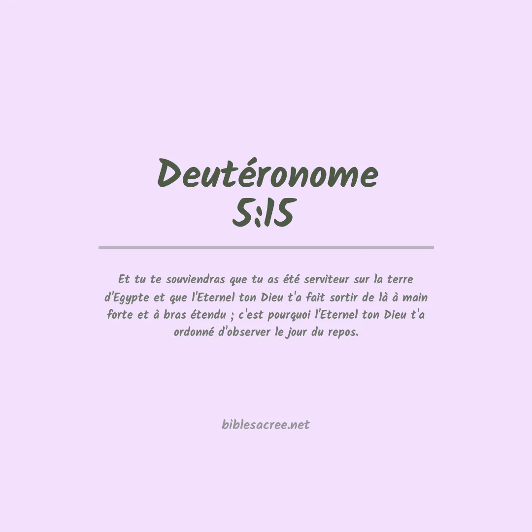 Deutéronome - 5:15