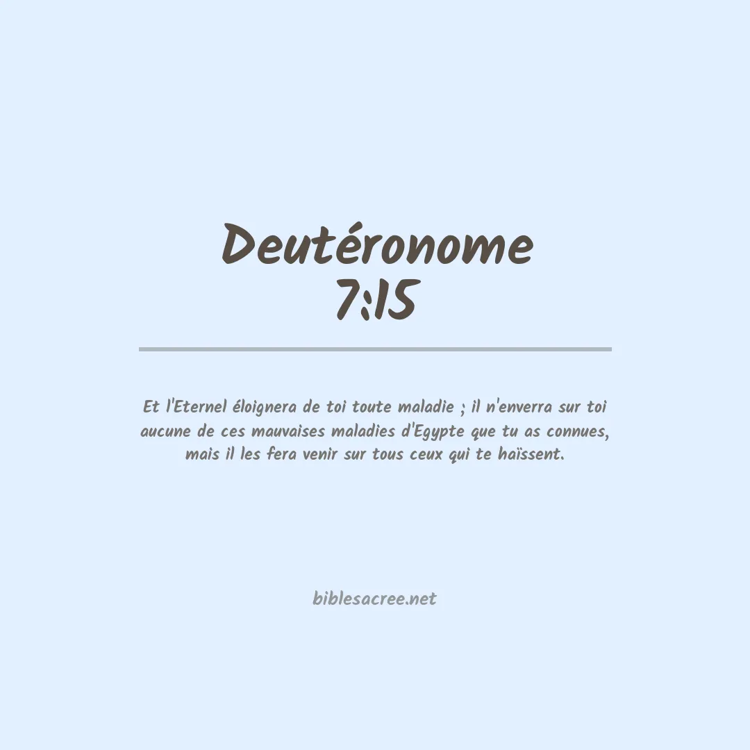 Deutéronome - 7:15