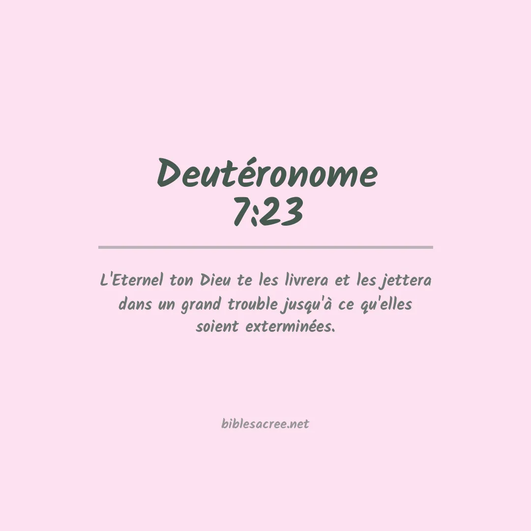 Deutéronome - 7:23