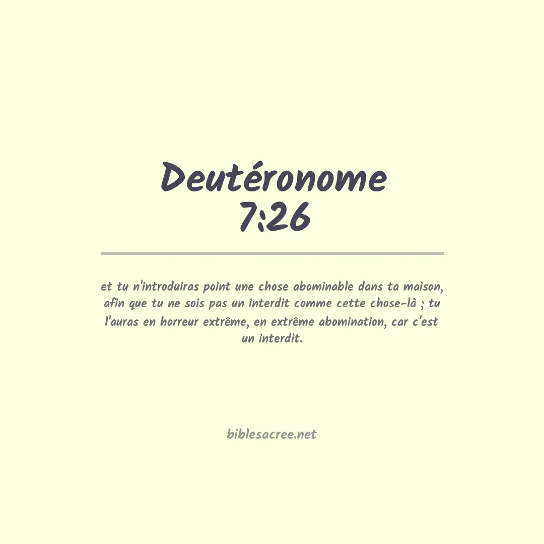 Deutéronome - 7:26