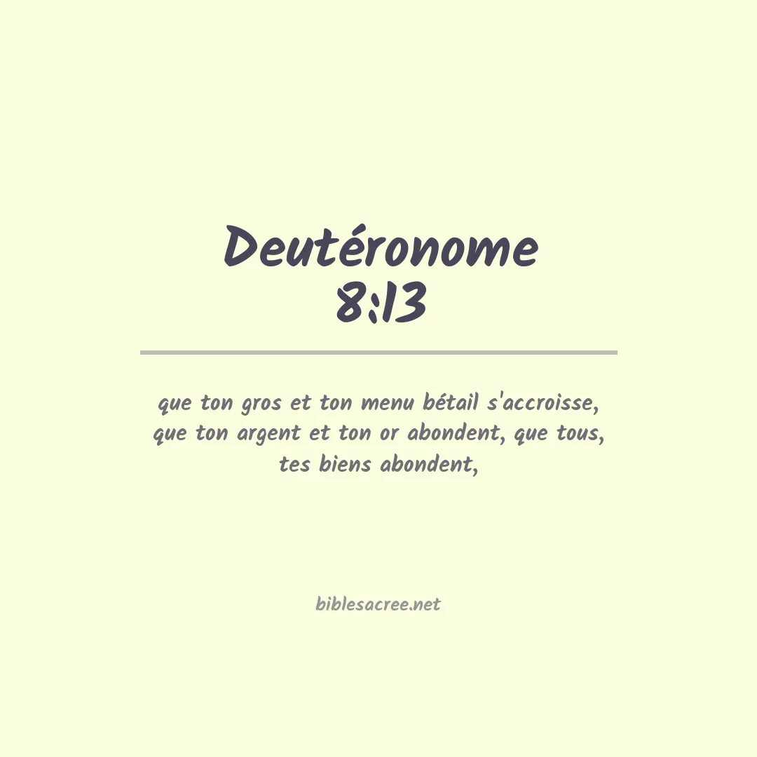 Deutéronome - 8:13